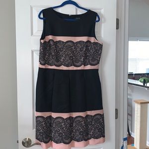 Black and pink cocktail dress